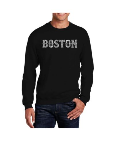 Мужской свитшот LA Pop Art Word Art Boston Neighborhoods Crewneck