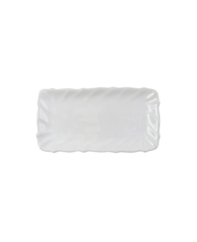 Прямоугольная тарелка VIETRI Incanto Stone White с волнистым краем