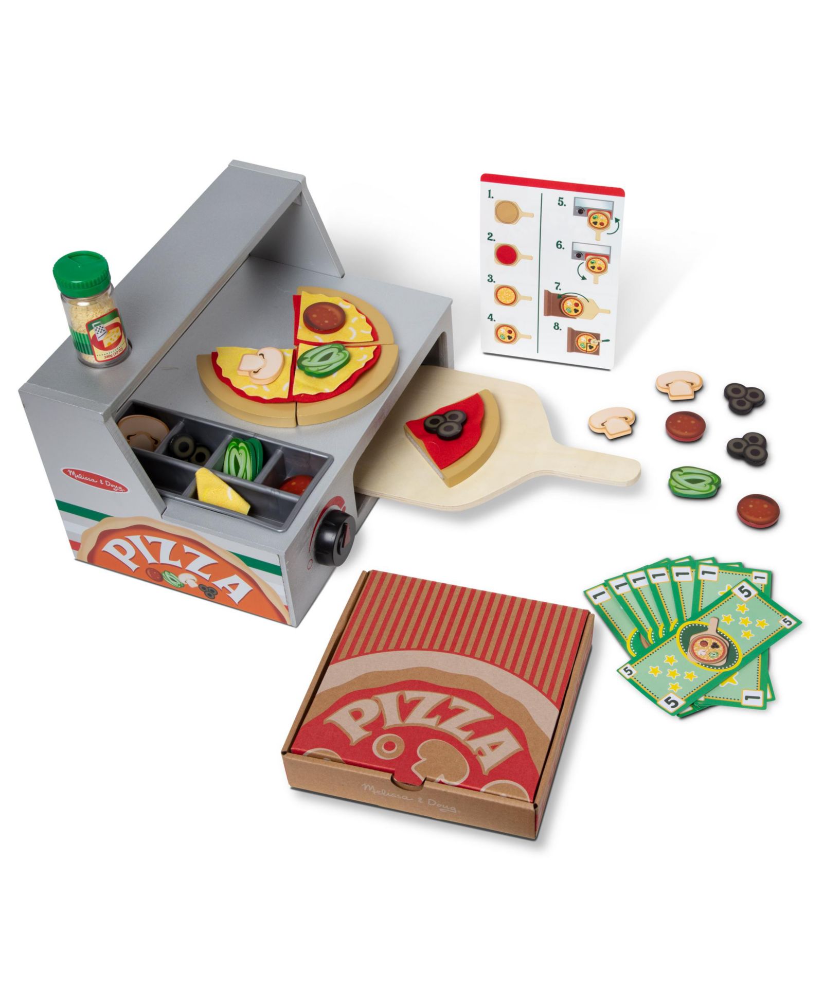Melissa & Doug Top & Bake 41-Piece Pizza Play Set, Ages 3+