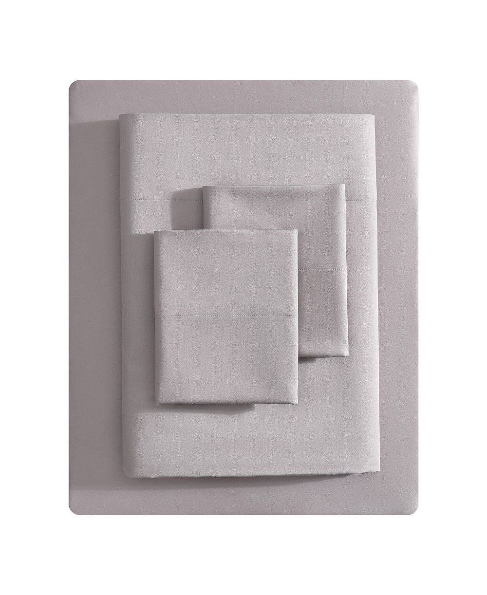 Vera Wang Solid 800 Thread Count Cotton Sateen 4 Piece Sheet Set, Queen