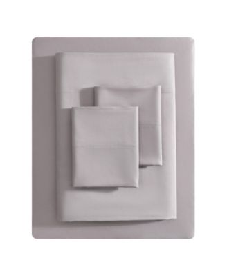 Vera Wang Solid 800 Thread Count Cotton Sateen 4 Piece Sheet Set, Queen