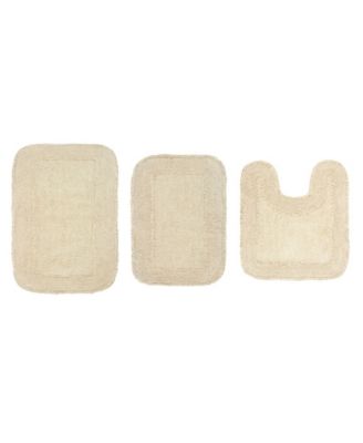 Набор ковриков для ванной Home Weavers Radiant из 3 предметов с контуром