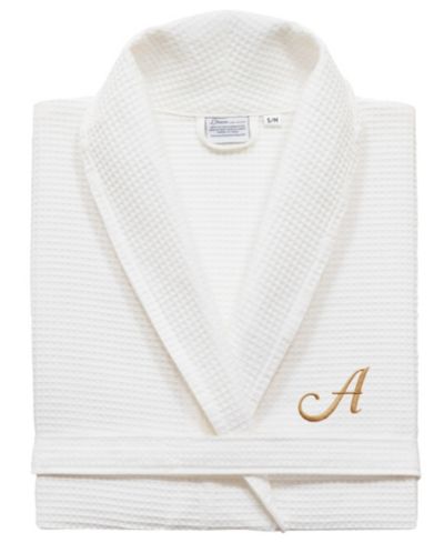 Халат Linum Home Personalized Unisex Embroidered Turkish Cotton Waffle Weave