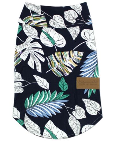 Parisian Pet Palm Leaves Camp Dog Shirt