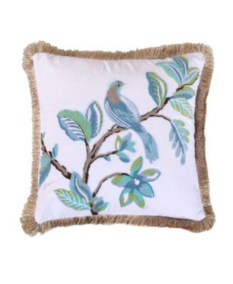 Декоративная подушка Levtex Cressida Crewel Stitched Bird, 18" x 18"