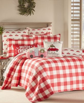 Levtex Home Christmas Road Trip Gingham 3-Pc. Quilt Set, King