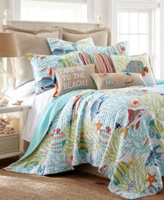 Levtex Home Beach Walk Coral Reef Fish 3-Pc. Quilt Set, King