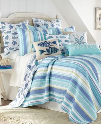 Комплект покрывала Levtex Home Laida Beach Whimsical Fish Reversible 3-Pc., Full/Queen