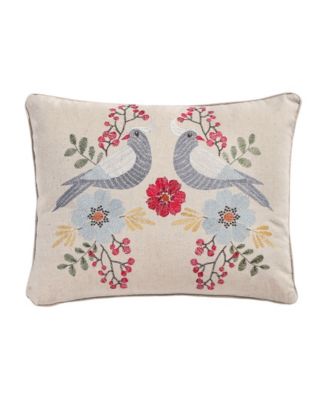 Декоративная подушка Levtex Angelica Spring Bird Embroidered, 14" x 18"
