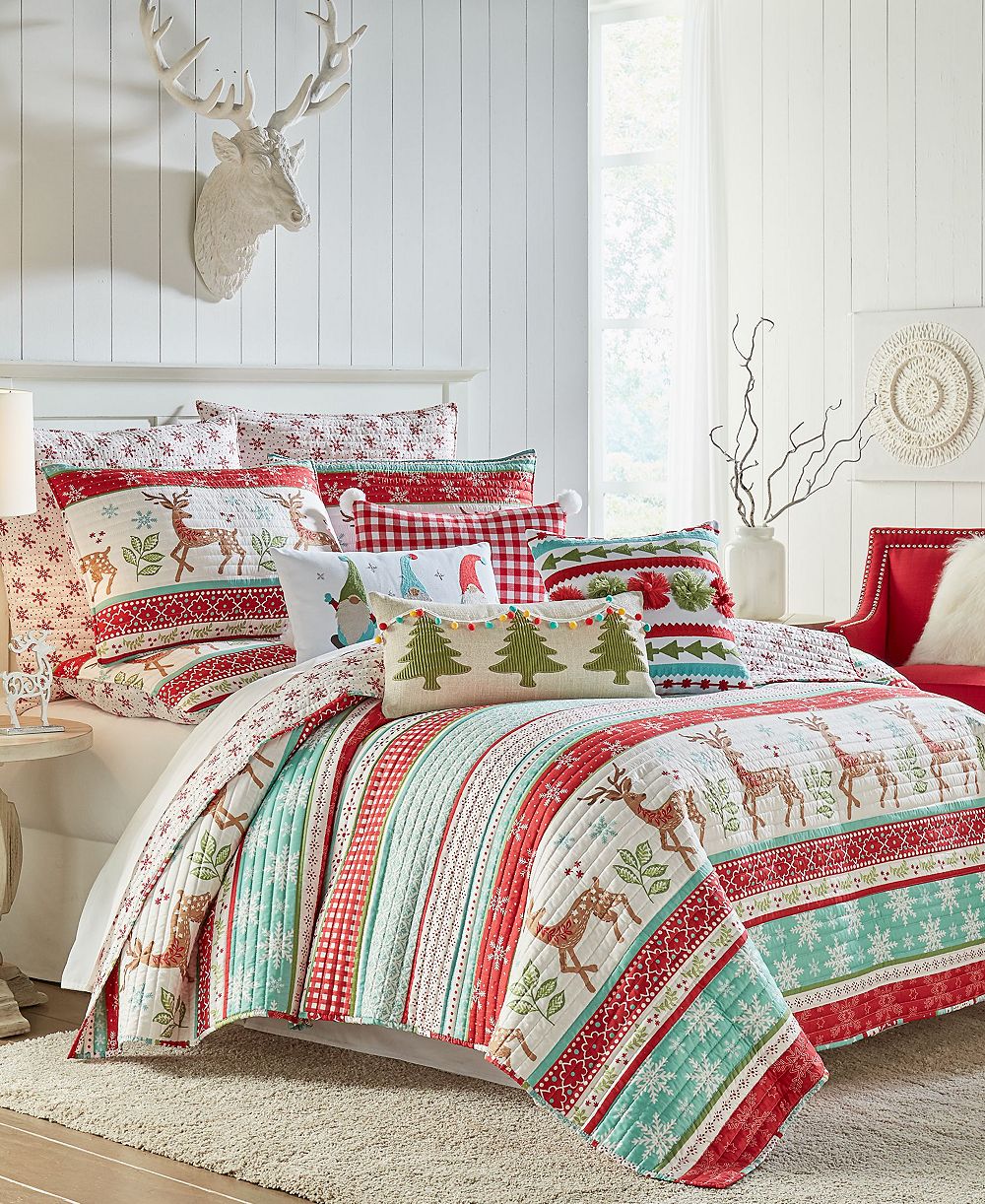 Levtex Home Let It Snow праздничный комплект из 3 одеял, Full/Queen