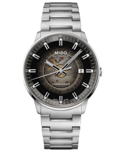 Mido Мужские швейцарские автоматические часы Commander Gradient Stainless Steel 40mm