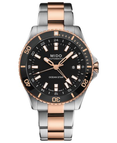 Mido Men's Swiss Automatic Ocean Star GMT Two-Tone Stainless Steel Bracelet Watch 44mm