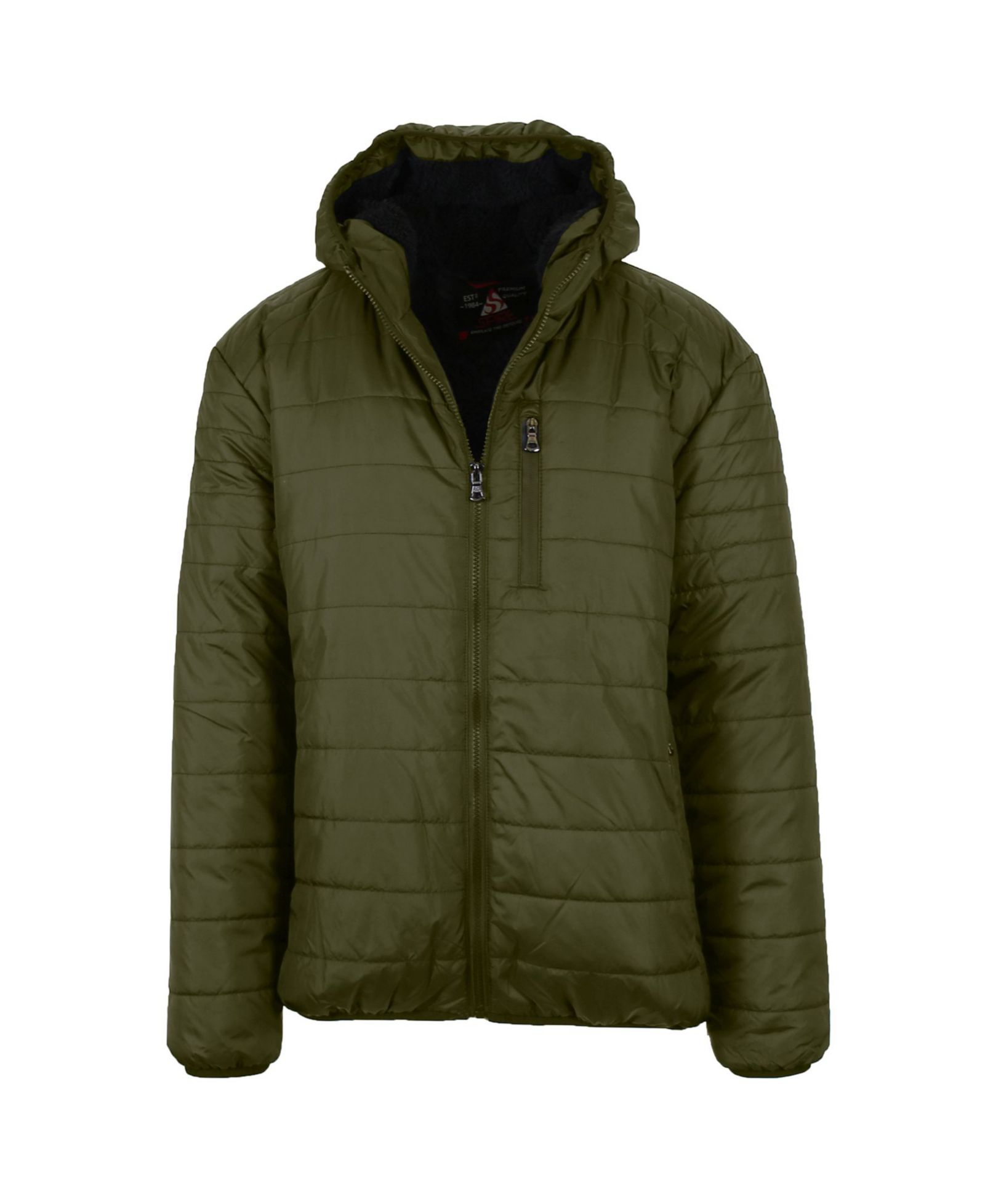 Galaxy By Harvic Men's Sherpa Lined Hooded Puffer Jacket