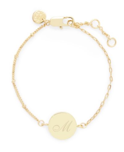 brook & york Браслет Paige с инициалом, позолота 14K