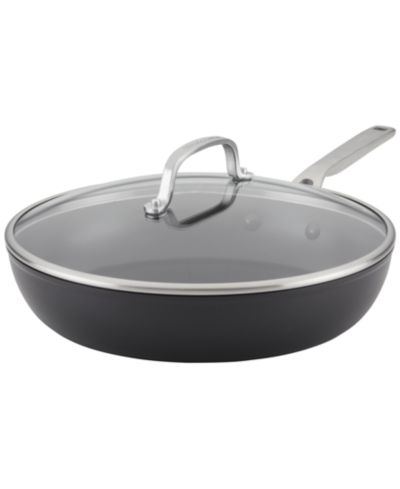 KitchenAid Сковорода с антипригарным покрытием и крышкой, 12.25", Matte Black