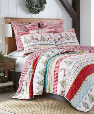 Levtex Home Рождественское стеганое покрывало Comet & Cupid, King
