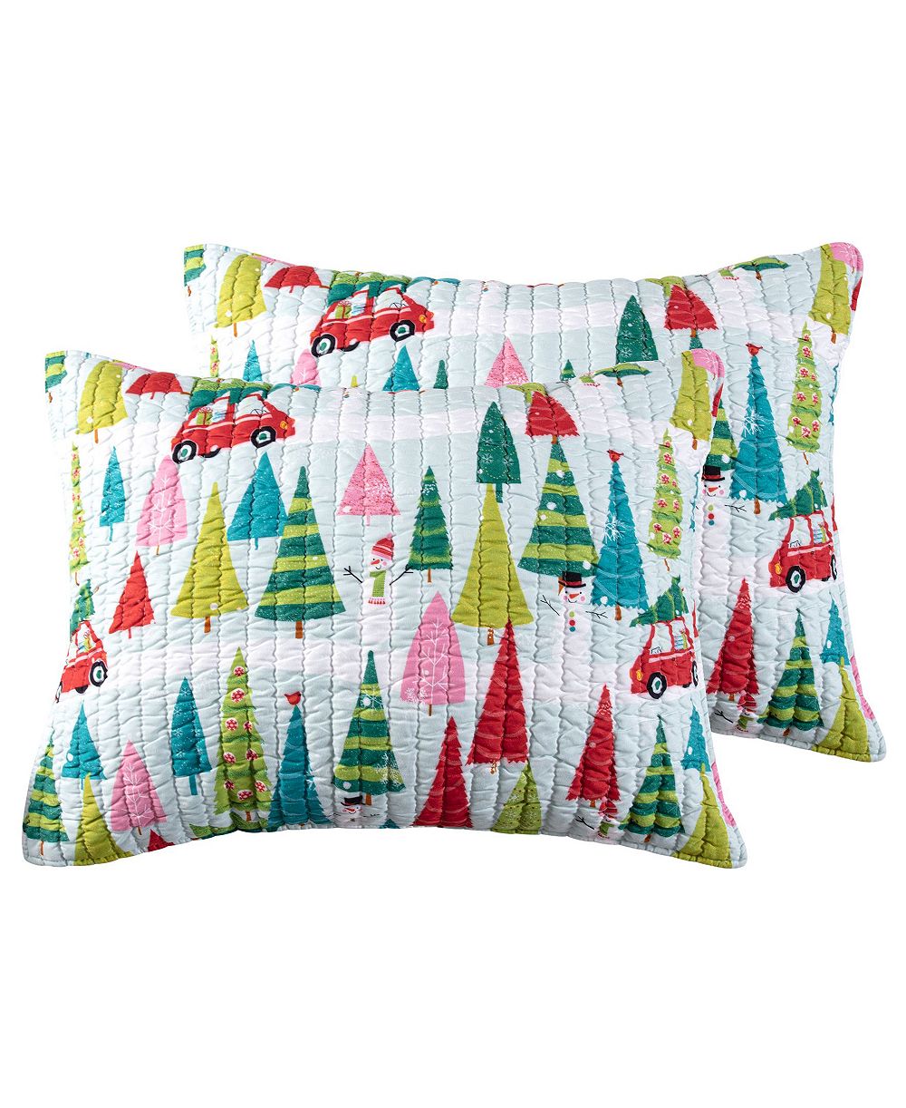 Набор из 2 стеганых наволочек Levtex Home Holly Jolly, King