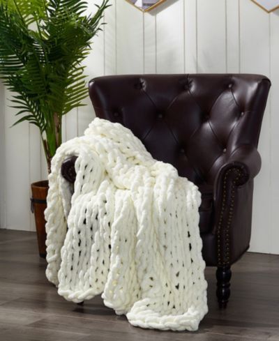 American Heritage Textiles вязаный плед Chenille, 40" x 50"