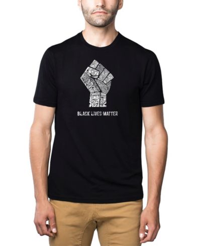 LA Pop Art Men's Premium Word Art Black Lives Matter T-shirt