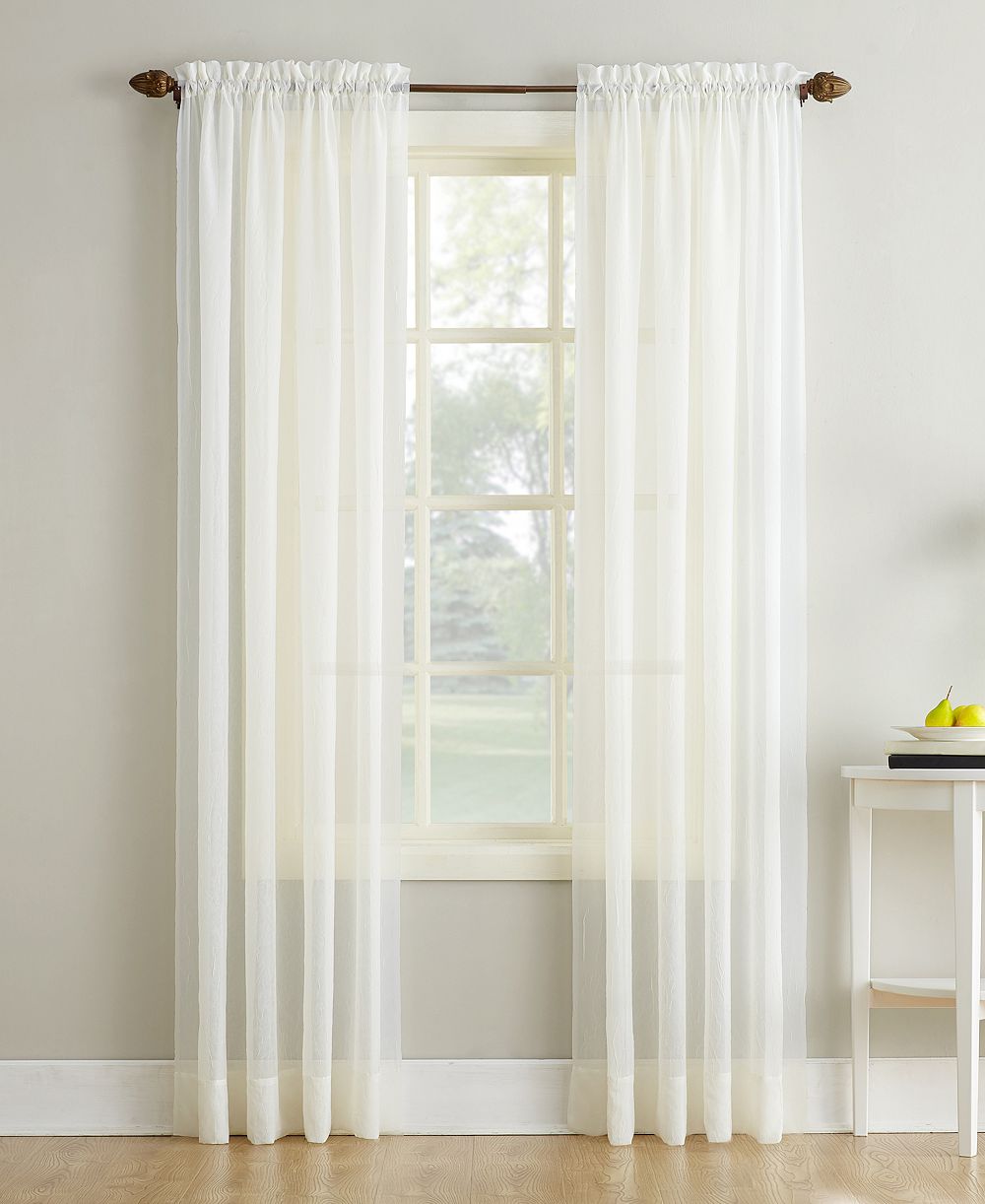 No. 918 прозрачная занавеска с карманом для штанги, Crushed Voile