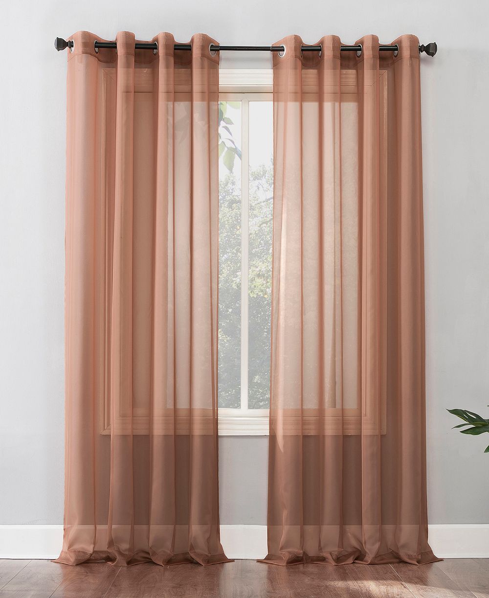 Sheer Voile Grommet Curtain Panel