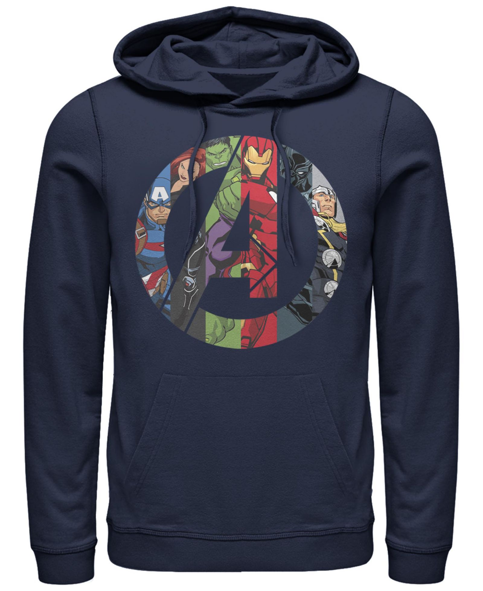 Fifth Sun Men's Marvel Avengers Heroes Icon Fleece Pullover Hoodie