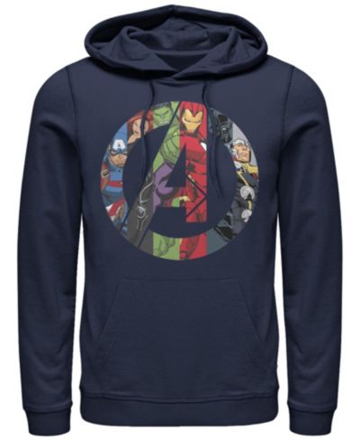 Fifth Sun Men's Marvel Avengers Heroes Icon Fleece Pullover Hoodie