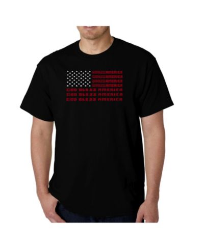 Мужская футболка LA Pop Art God Bless America Word Art
