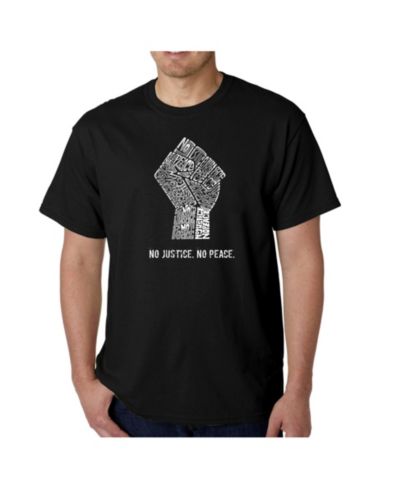Мужская LA Pop Art No Justice, No Peace Word Art T-Shirt
