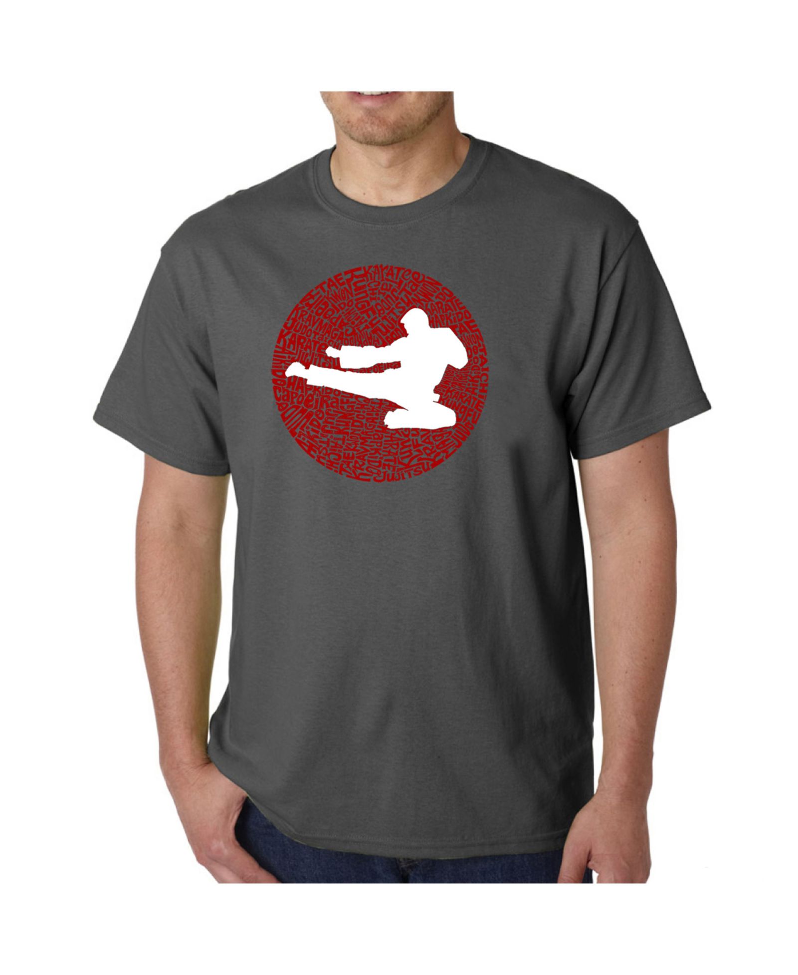 LA Pop Art Men's Types of Martial Word Art T-Shirt