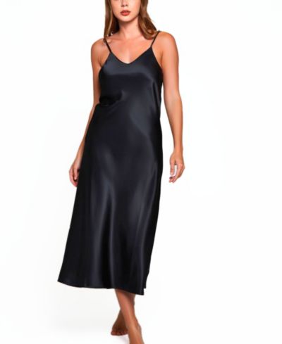 iCollection Женский длинный атласный сорочка Victoria с открытой спиной
