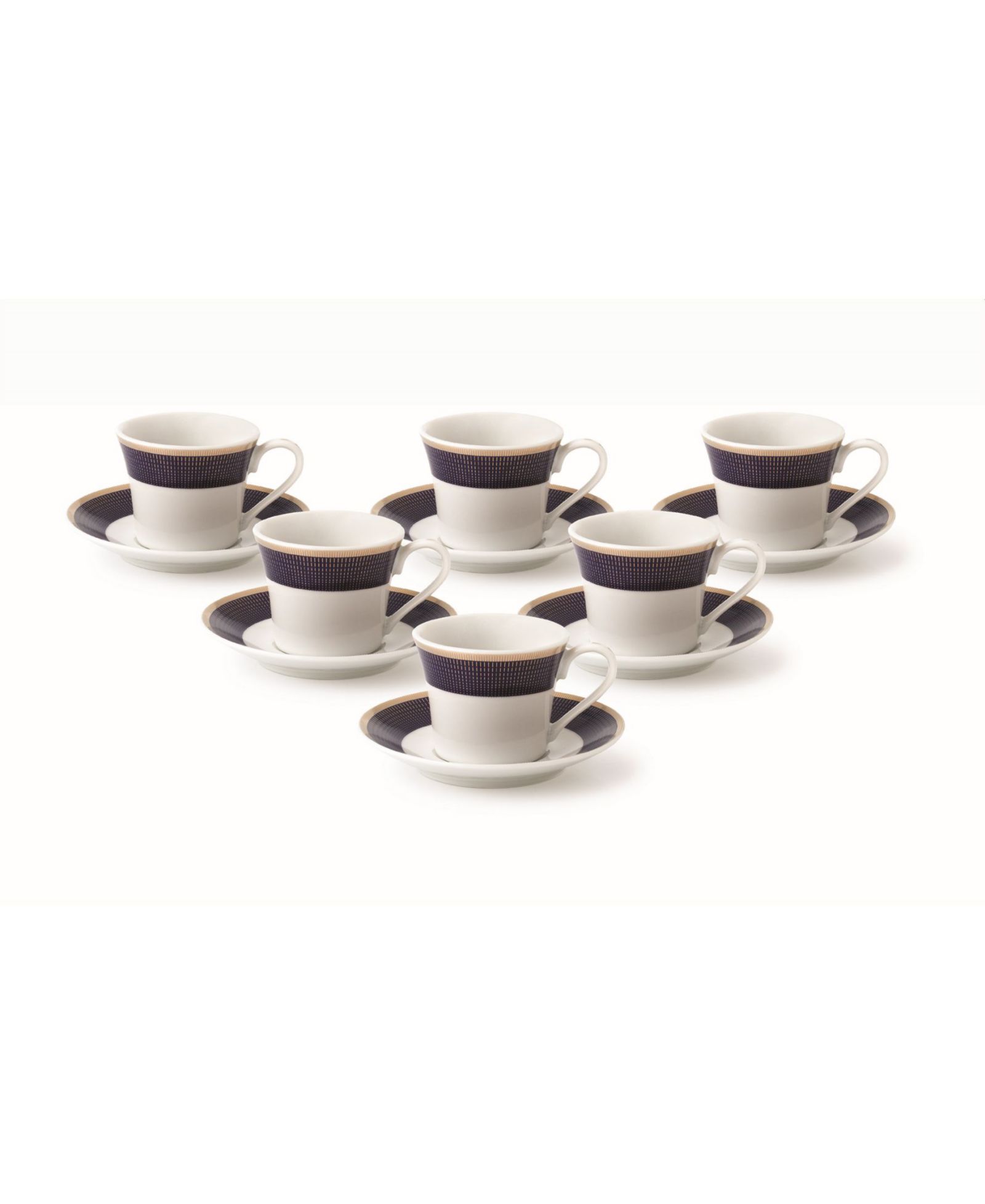 Набор чашек и блюдец Lorren Home Trends 12 Piece 2oz Espresso, Service for 6