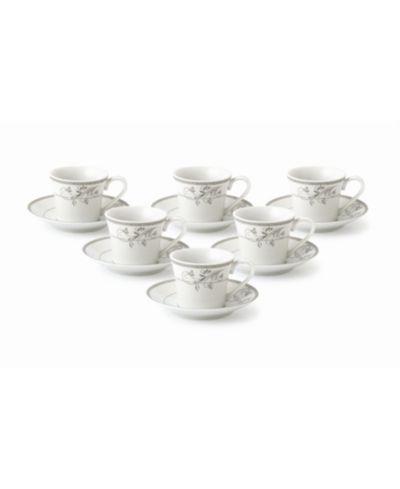 Lorren Home Trends 12-pc Espresso Cup & Saucer Set, Service for 6