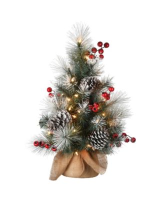 National Tree Company Snowy Glacier Pine Tree with Battery Operated LED Lights
