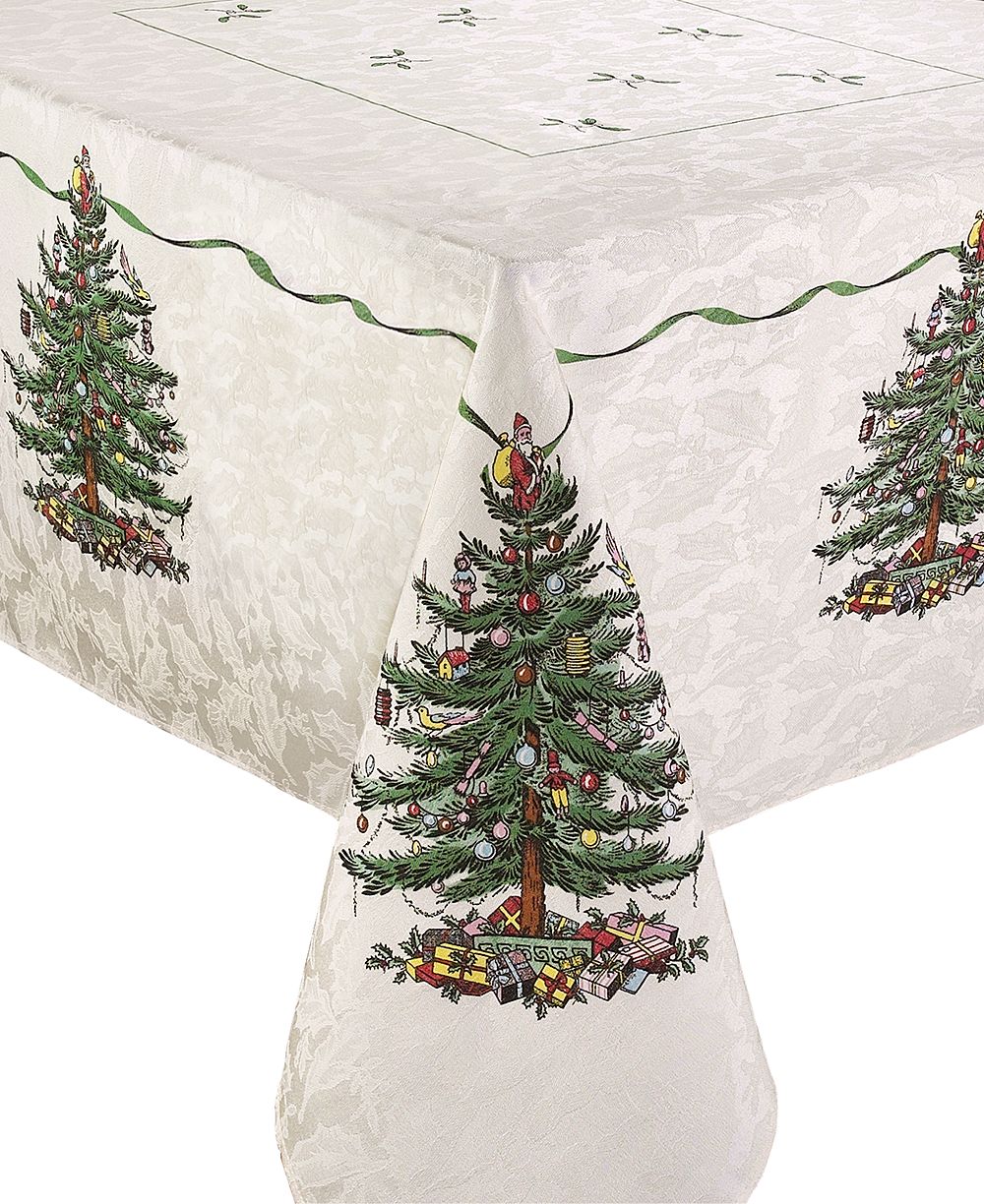 Spode Christmas Tree Скатерть Ivory/Green 60x144