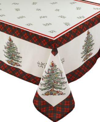 Spode Christmas Tree Tartan Multicolored 60x144 Tablecloth