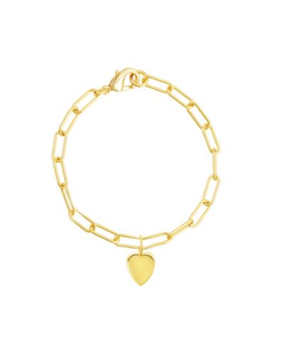 ADORNIA Paperclip Chain Bracelet with Heart