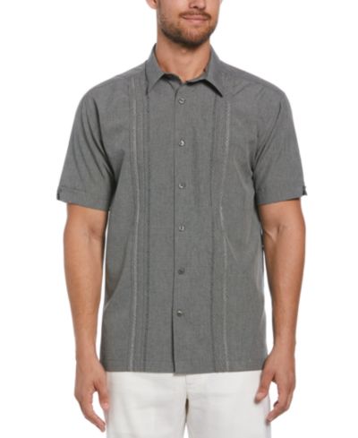 Мужская рубашка Cubavera Geo Embroidered Panel Chambray
