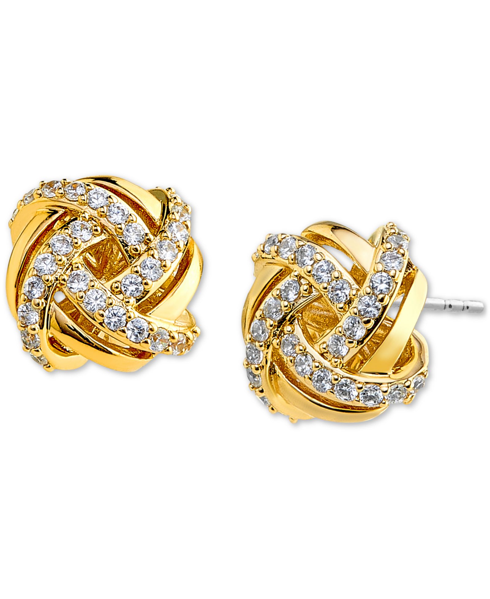 Eliot Danori Pavé Knot Stud Earrings, Created for Macy's