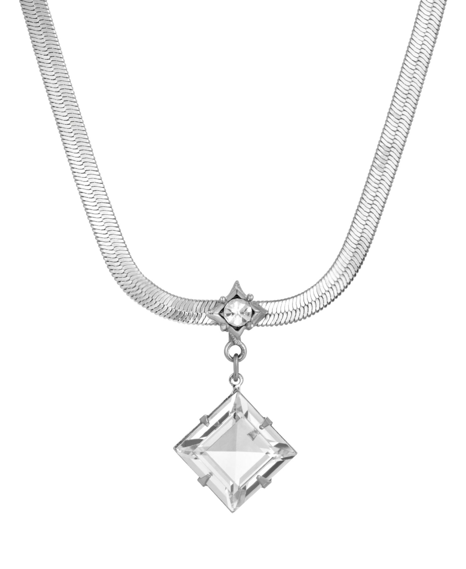 Женское ожерелье 2028 Silver Tone Crystal Stone