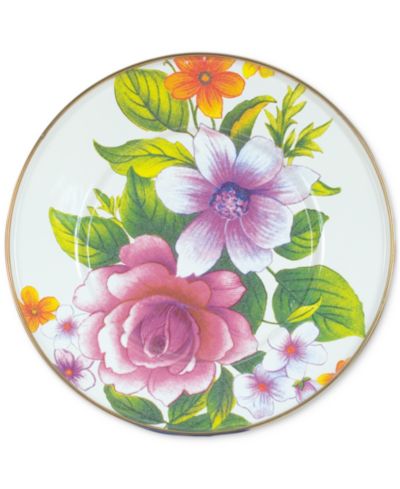 Mackenzie-Childs White Flower Market Salad/Dessert Plate