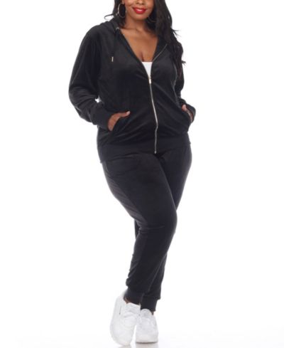 White Mark комплект домашней одежды из велюра Plus Size, 2 части