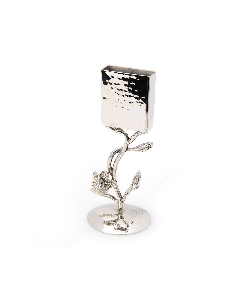 Havdalah Candle Holder with Jeweled Flower