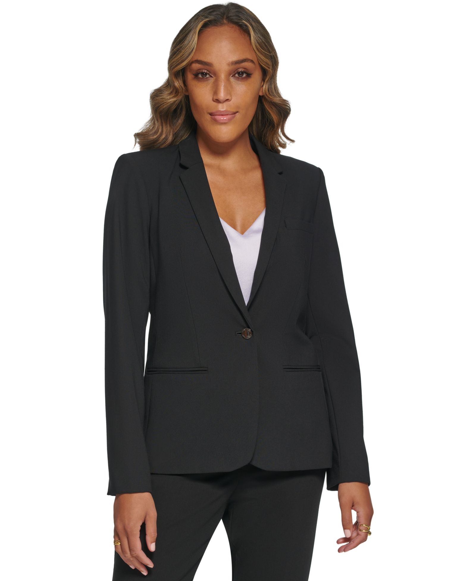 Calvin Klein One-Button Blazer