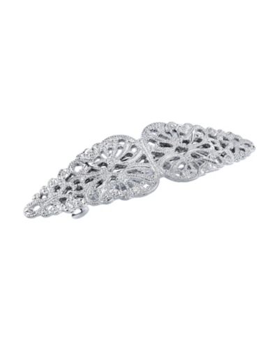 Женская заколка-невидимка Silver-Tone Filigree Barrette