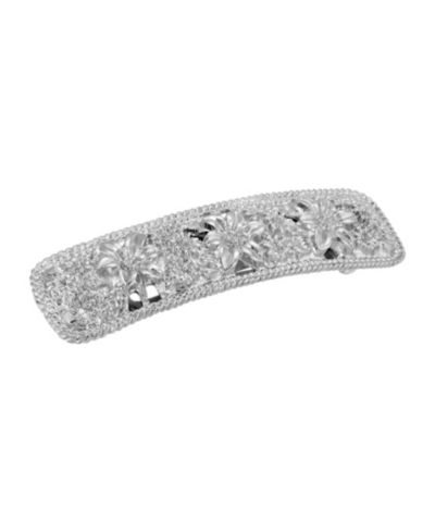 Женская серебристая заколка для волос Flowers Bar Barrette
