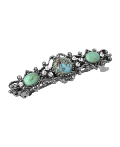 Женская заколка Barrette с серебристыми камнями