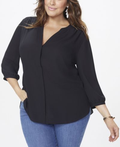 Женская блузка NYDJ Plus Size Pintuck