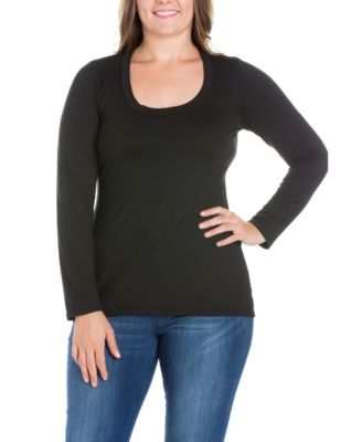 Women's Plus Size Long Sleeves T-Shirt