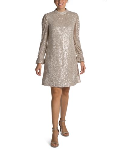 Платье-футляр julia jordan Sequin Mock-Neck
